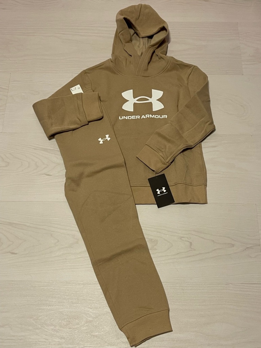 Under Armour Kids Brown Hoodie and Sweatpants Set